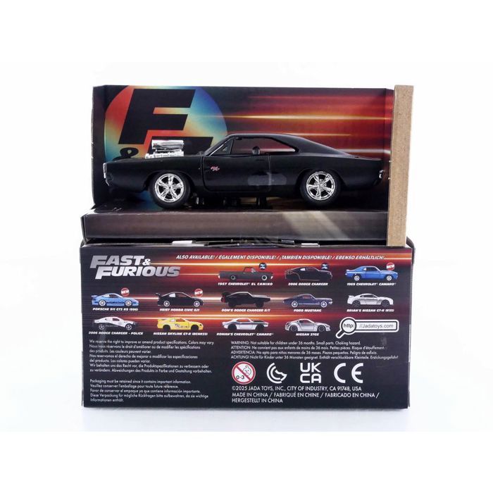 Véhicule miniature de collection - Dodge Charger Fast and Furious 1970 - Noir - Échelle 1/32 - 14 ans+