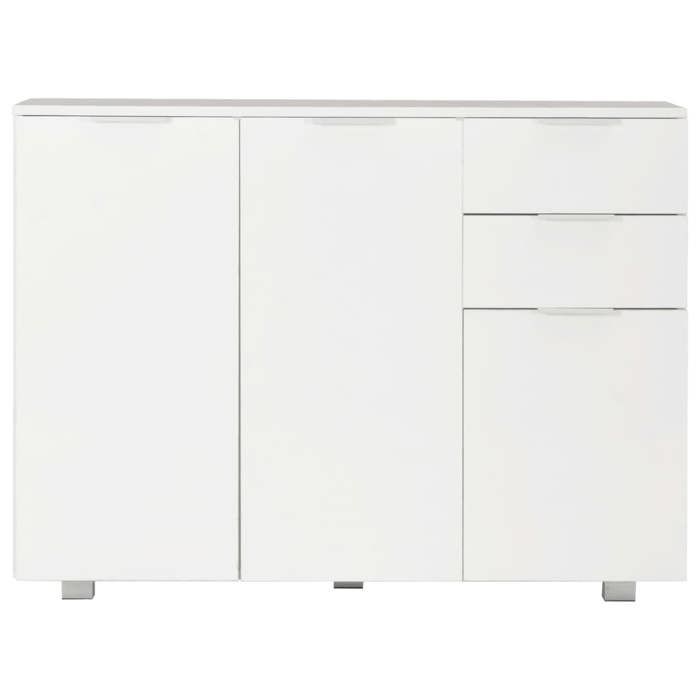 Buffet salon 1 pièce Grand espace de rangement Blanc brillant 107x35x805 cm IU1p3k