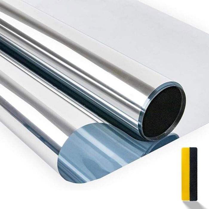 Film fenetre Anti Regard Film Miroir Fenêtre sans Tain Anti Chaleur Anti UV Protection de la Vie Privée pour Fenêtre Bureau Maison