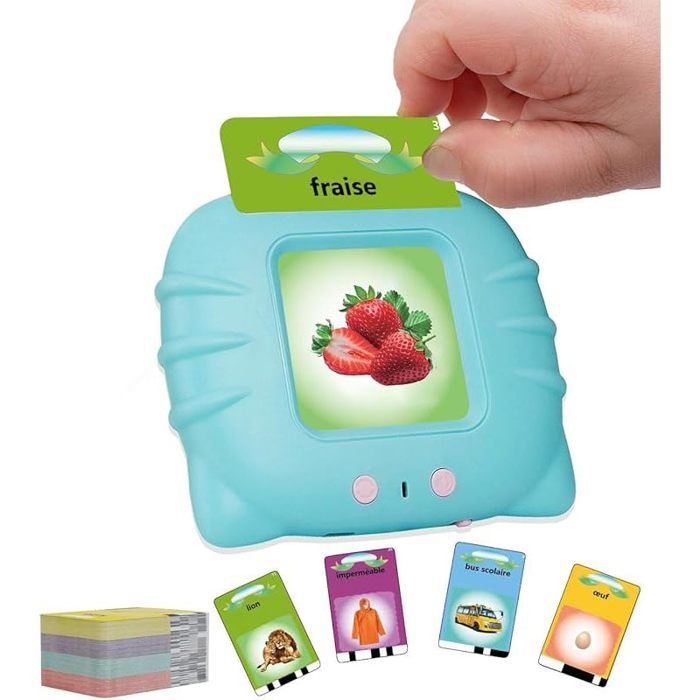 Cartes Flash Parlantes Français (224 Mots Bleu) - Jouet Éducatif Montessori 1-6 Ans - Jeu dÉveil Langage sans Écran -