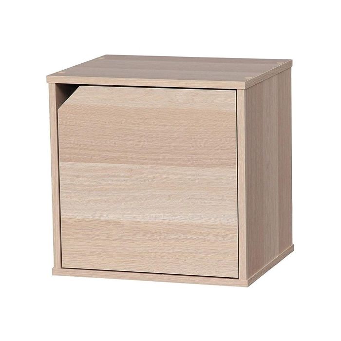 Étagère Meuble Cube de Rangement Petit Meuble de Rangement Meuble dappointPte avec Marron Clair S PETIT MEUBLE DE RANGEMENT