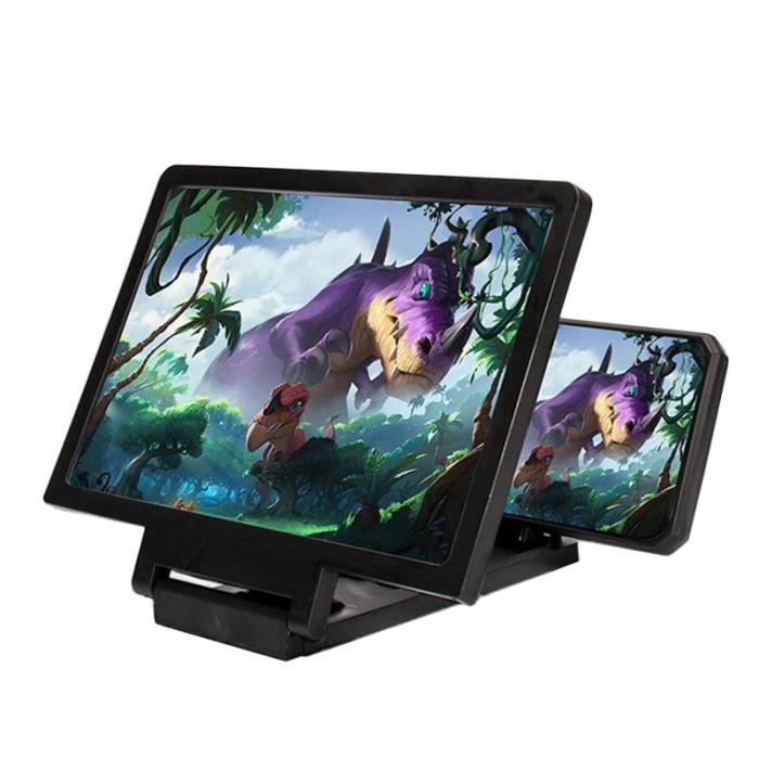 Loupe-support Pour Téléphone - Agrandissement écran 2 à 3x, 18x12cm - Pour Films, Lecture - Sans Alimentation, Portable - 7