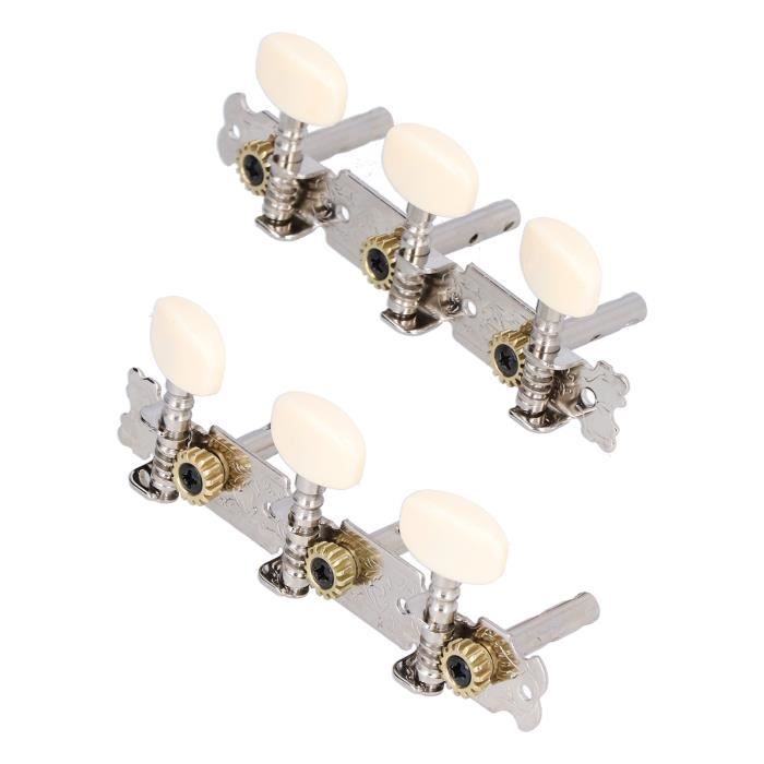 Jeu De 6 Mécaniques Pour Guitare Acoustique - Type Fermé, Laiton, Réglage Précis Et Stable