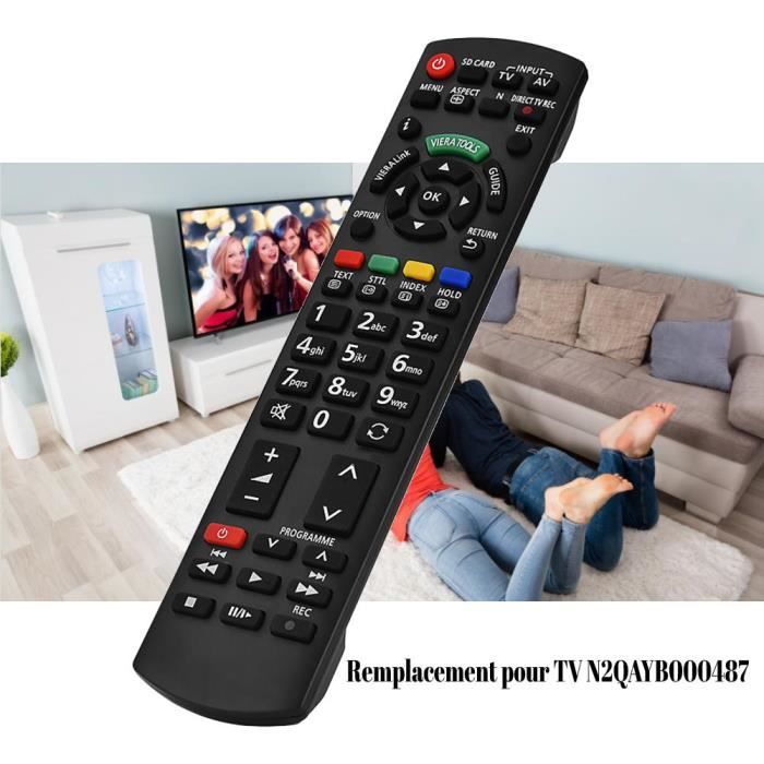 Télécommande De Rechange N2QAYB000487 Compatible Panasonic TV - Ergonomique Et Garantie 6 Mois
