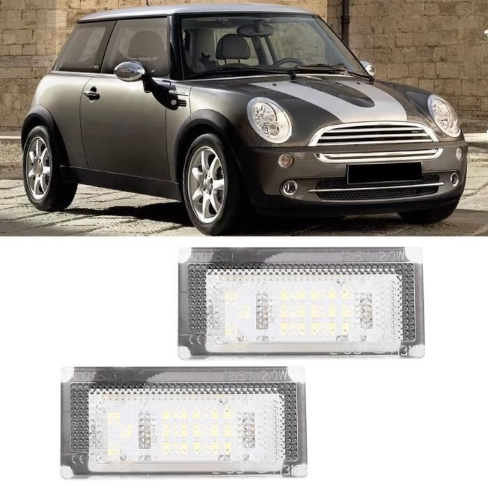Babysbreath17 Compatible with Mini Cooper S R53 Licence pour Mini Cooper 2001-2006 1 Paire LED arrière Numéro de Licence Plaque Lampe Accessoires Lampe de Voiture