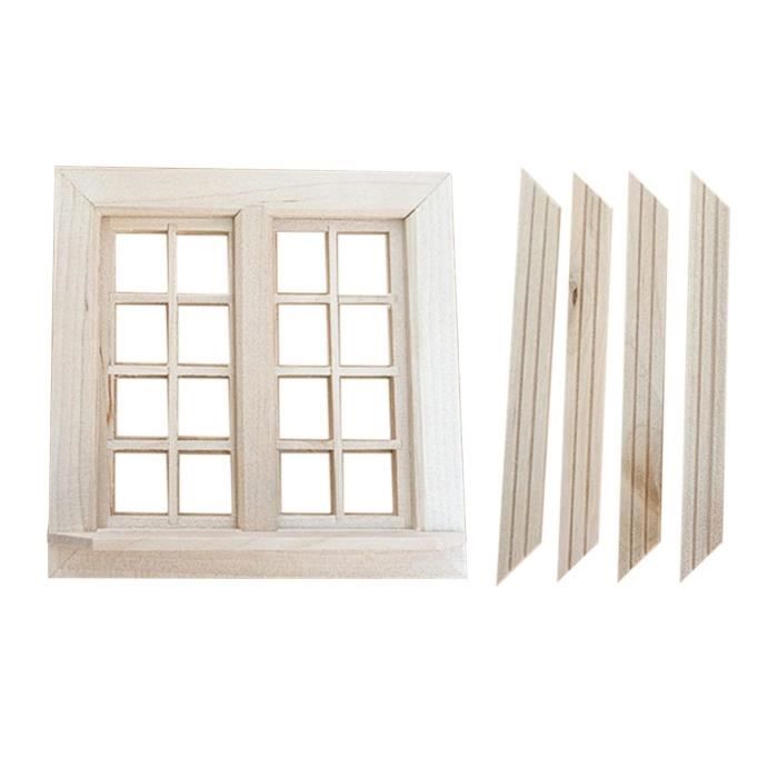 30 Fenêtres Miniatures En Bois Pour Maison De Poupée - Décorations 6.9x6.9 Cm, Bricolage, Artisanat, Jouets - 4