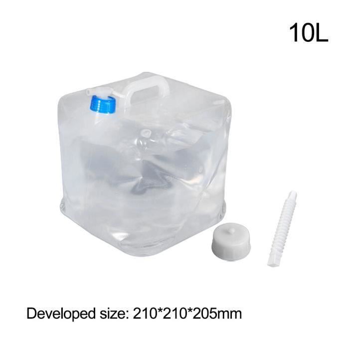 Sac d'Eau Pliable Portable Randonnée Tourisme Camping Sac de Stockage d'Eau en Plastique Doux Seau d'Eau Grande Capacité Sac de Stockage d'Eau