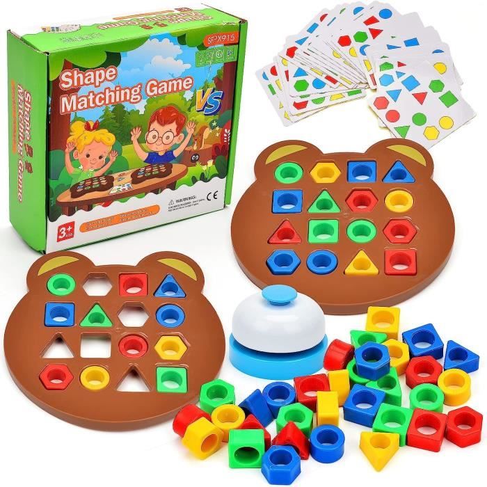 Jeu dassociation de Formes Jouet éducatif Sensoriel De Couleur Jeu De Formes Géométriques Formes Apprentissage Précoce Éducation