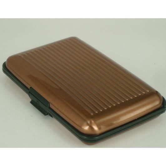 FOMAX Porte-cartes En Cuir Vrai - Compact, 20 Cartes + Billets - Cuir Beige Classique