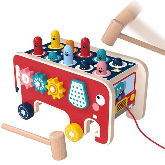 Jeux d'Éveil Banc de Frappe Jouet Marteau en Bois pour Enfants de 1 2 3 Ans  Jouet éducatif Montessori pour Bébé - Cdiscount Jeux - Jouets