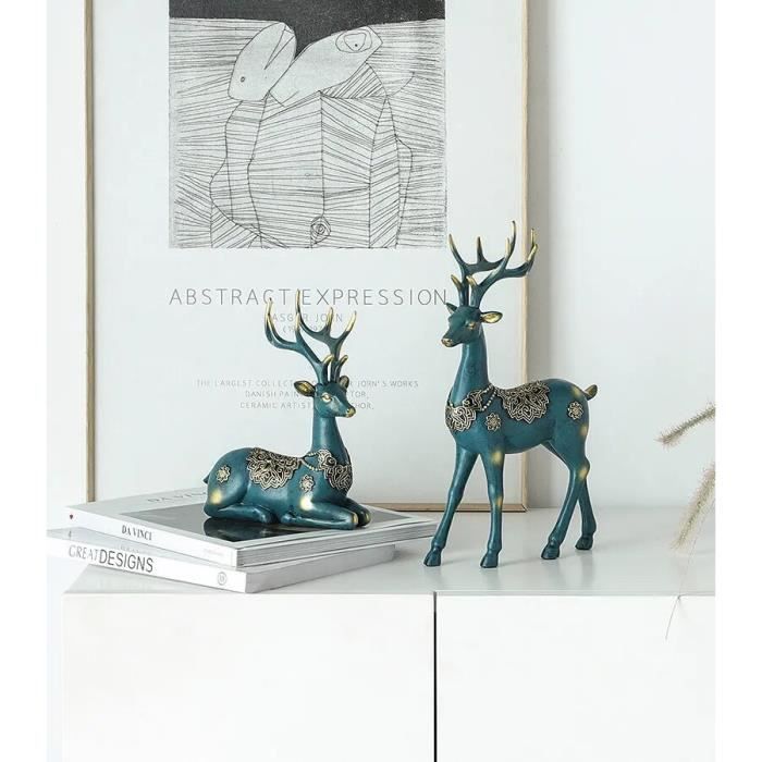Statue de figurine de cerf en résine de style européen, Décoration de ...