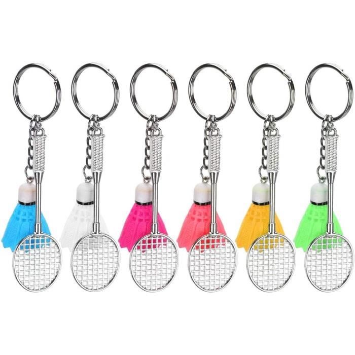 Porte-clés Badminton – Mini Raquette Et Volant En Métal, Décoration Sportive Ou Cadeau Fan