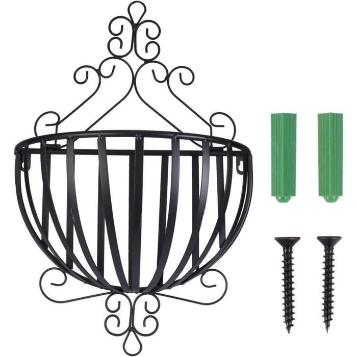 Lot de 2 Jardinières Murales en Métal Tino 35cm Blanc