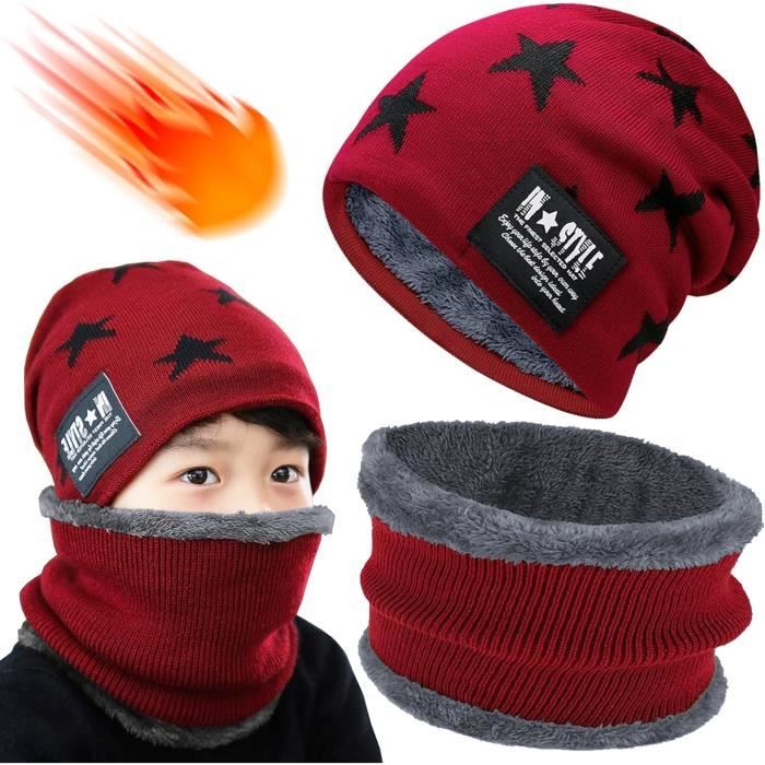 Ensemble Bonnet Et Cache Cou Enfant, Tour De Cou Pour Garcon Fille, Bonnet  Garçon Avec Snood Enfant D'Hiver, Écharpe À Doubl[u3717] - Cdiscount  Prêt-à-Porter