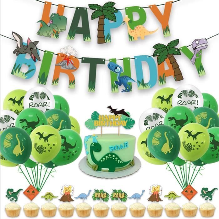 Kit Fête Dinosaure – 12 Sacs à Surprises, Bracelets, Autocollants Et Porte-clés – Anniversaire Enfant