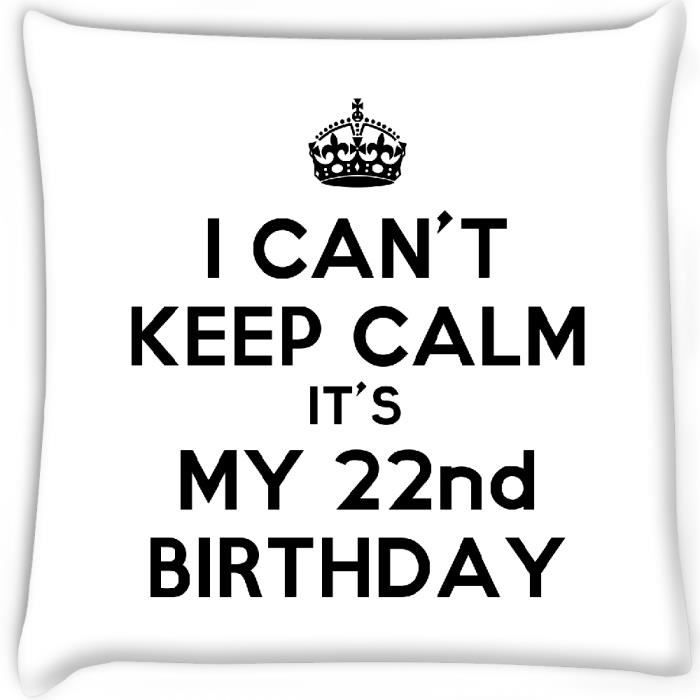 Je Ne Peux Pas Garder Le Calme C Est Mon Anniversaire 22nd Creation Numerique Housse De Coussin Imprime 22 X 22 Pouces Cdiscount Maison