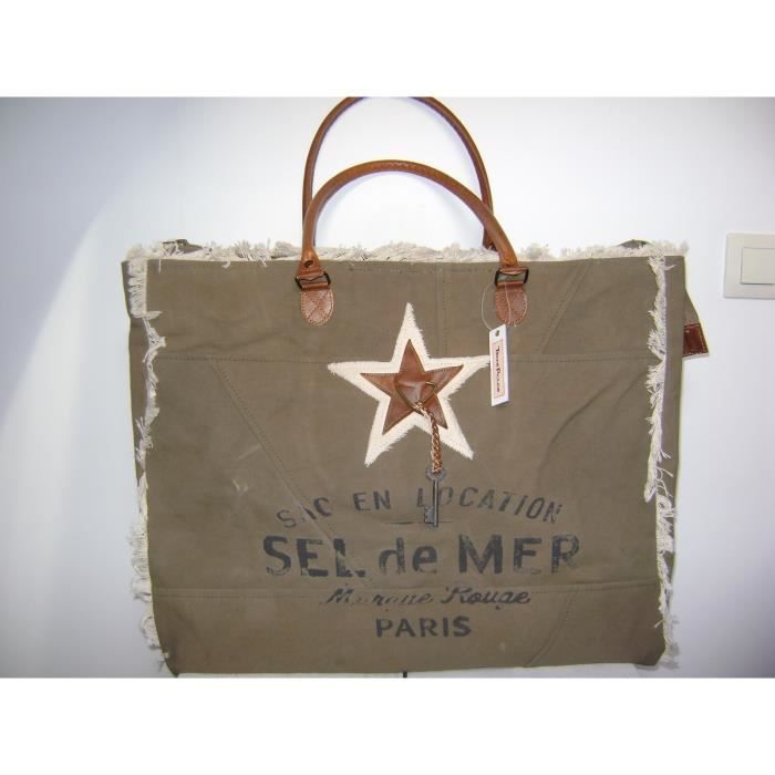 Sac en toile avec etoile outlet