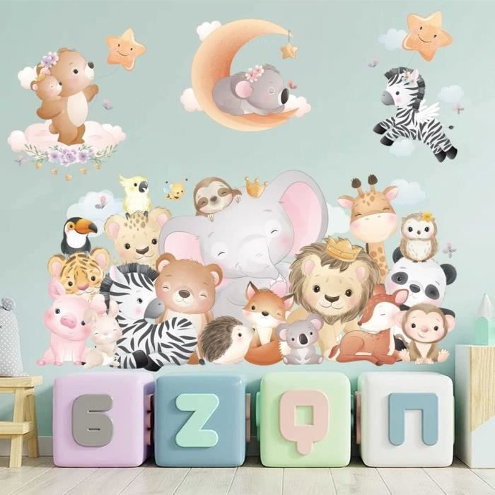 Stickers Muraux Anime 3D 55.6x32cm - Décoration Chambre Garçon - PVC Amovible Sans Trace