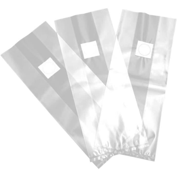 Lot De 10 Sacs De Culture Pour Champignons En Polypropylène | Taille 20x50x12 Cm | Pour Mycélium Et Fructification