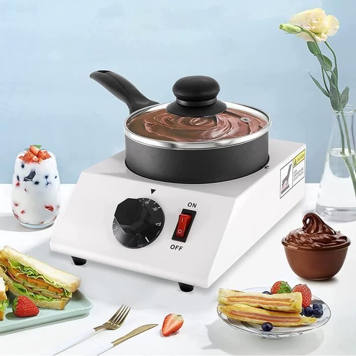 Machine à Fondre Le Chocolat électrique Double Pot 250 Ml - Avec Moules Et Accessoires - Pour Fondue, Bonbons, Desserts