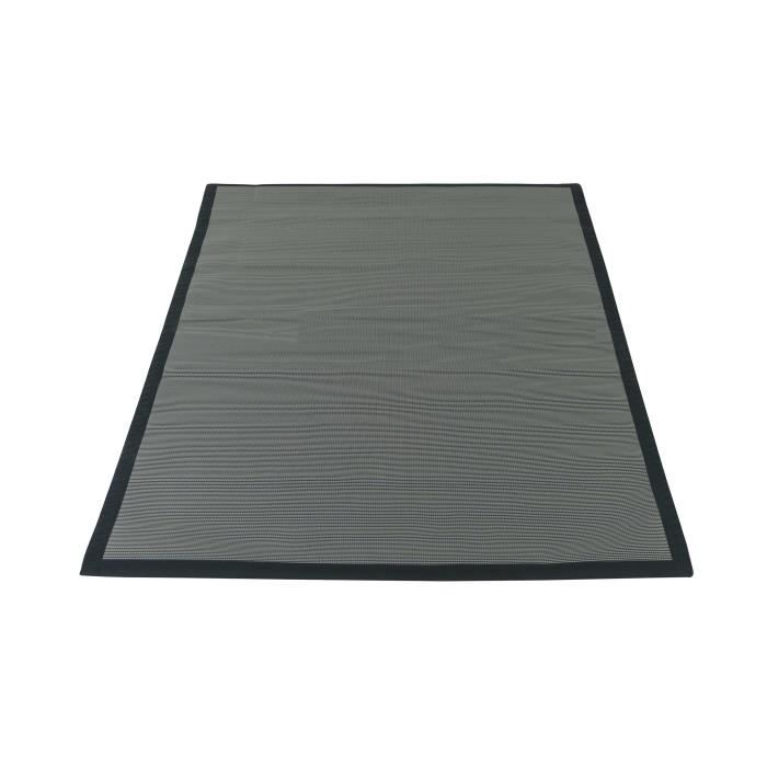 Tapis de protection pour barbecue - Solys - PVC - Noir - 120 x 180 cm - Traitement anti UV