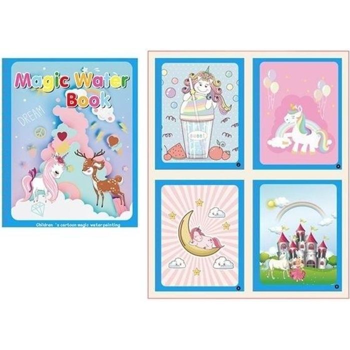 Livre De Coloriage Magique Avec Feutre Fonctionnant A L Eau Licorne Matiere Carton Nombre De Volets A Colorier 4 Cdiscount Jeux Jouets