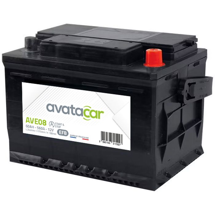 Batterie Avatacar Avatacar Start & Stop EFB AVE08 60Ah 560A- 3666183315927