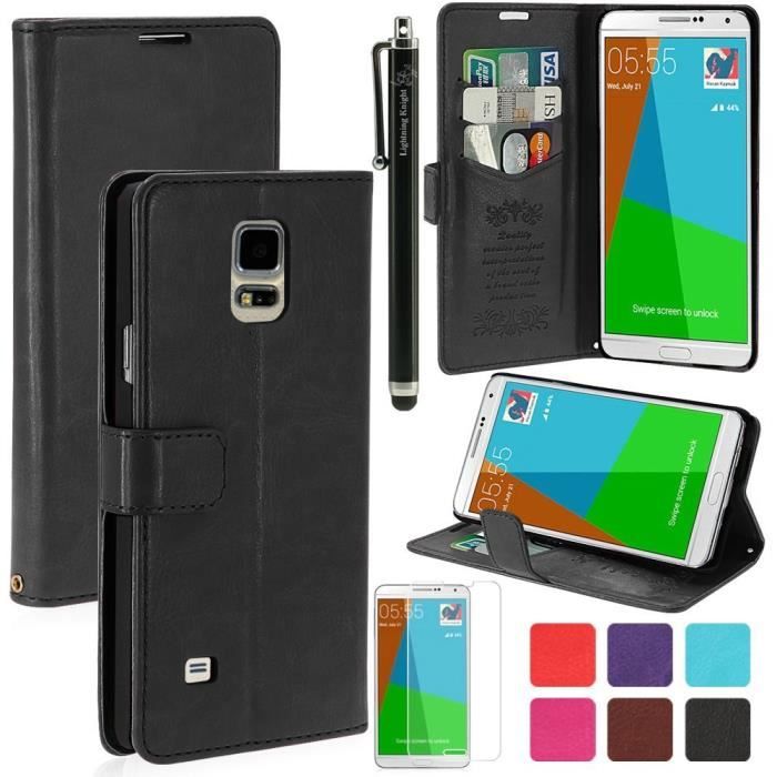 Housse etui coque portefeuille PU cuir pour Sony Xperia Z5 Compact + film ecran