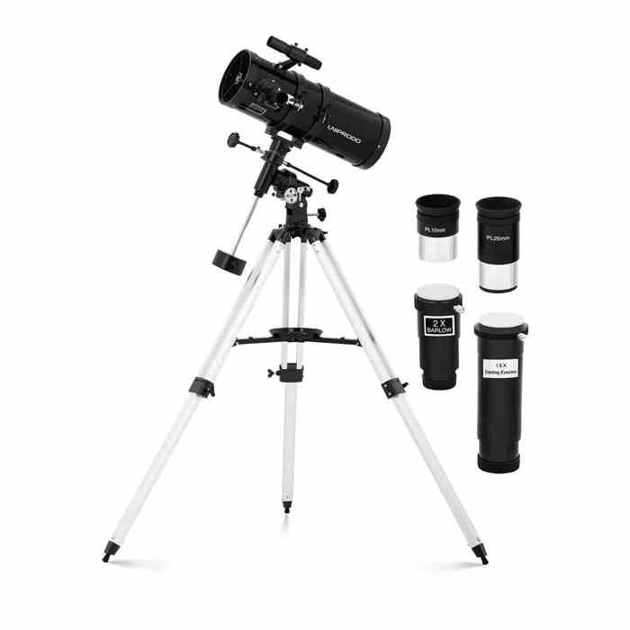 Télescope Réflecteur Uniprodo UNI_TELESCOPE_11 (Distance Focale 1 400mm Objectif diamètre 150mm Trépied Porte-Oculaire 125")