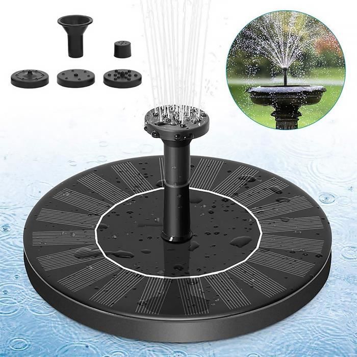 Fontaine Solaire Pour Oiseaux - Forme Fleur Avec Cascade - Pour Jardin, Balcon, étang - Fonctionne à L'énergie Solaire - 4