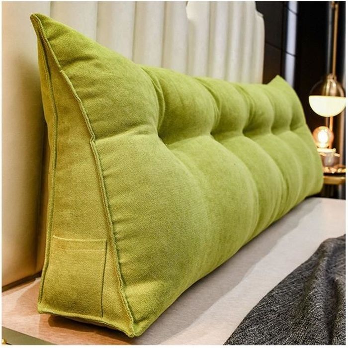 Nordique Simplicité Grand Coussin Triangulaire,Vert Coussins dossier Long  Coussins de traversin pour canapé-lit 100*50cm - Cdiscount Maison