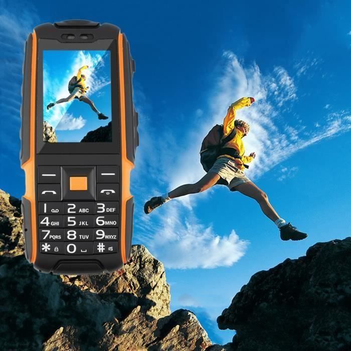 A9 2.4 étanche Téléphone cellulaire mobile antichoc double cartes SIM