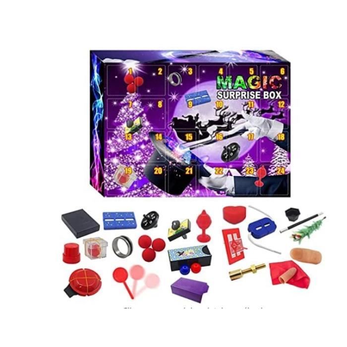 Boîte surprise de Noël 24PCS avec jouets, calendrier de l'Avent