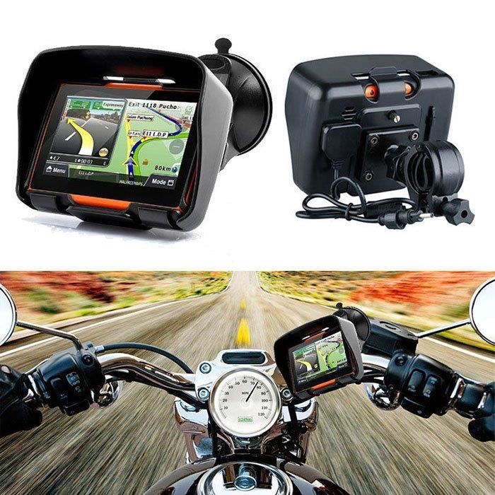 BW® All Terrain 4.3 Inch Motorcycle GPS Navigation System Rage Bluetooth 4GB Internal Memory Waterproof 