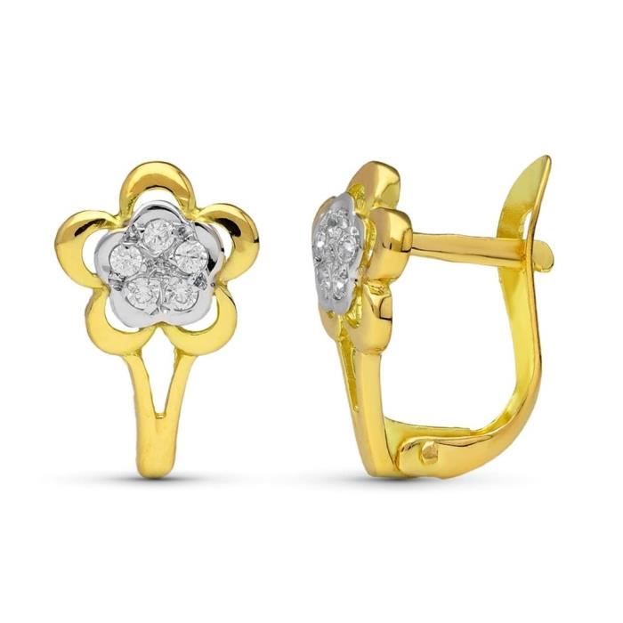 Boucles D'oreilles Créoles Esprit En Plaqué Or Rose Avec Zirconium - Modèle Jw50236, Neuf Avec étiquettes