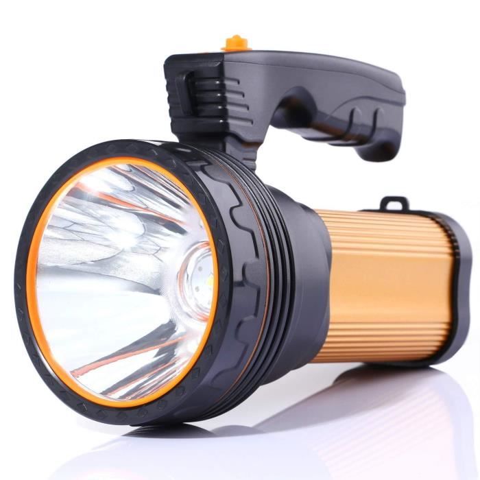 Projecteur de Poche Rechargeable LED Haute Puissance Super Bright 7000 MA  9000 LUMENS CREE Projecteur Tactique Torch[S151]