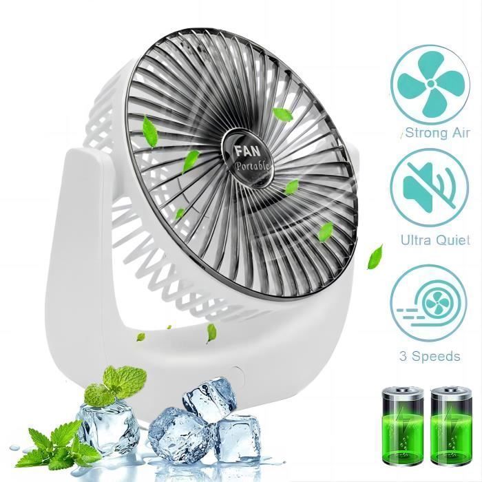 Mini Ventilateur de Bureau Petit USB Ventilateur de Bureau Silencieux  Portatif pour Maison, Bureau, Chambre à Coucher - Cdiscount Bricolage