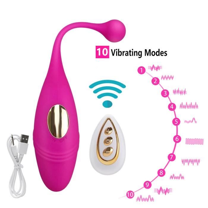 Vibromasseur gode Bluetooth sans fil pour femme, uf vibrant tlcommand,  jouet pour couple, culotte wifi | NO APP ROSE - Cdiscount Boutique Erotique
