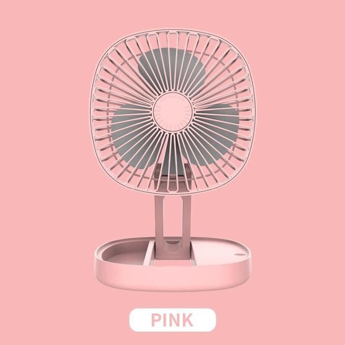 Ruiqas Mini ventilateur de bureau pliable et sur pied USB 4