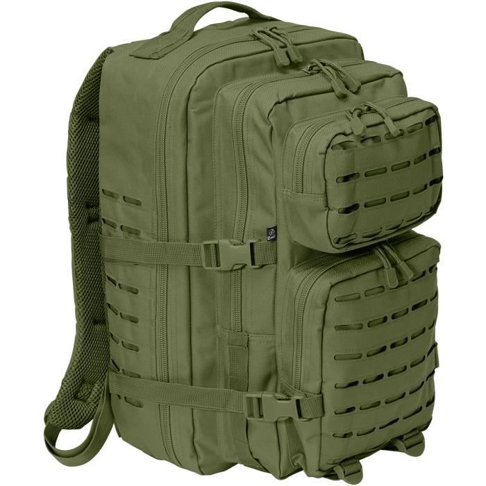 Sac à Dos Tactique Brandit US Assault - 25 L - Polyester 600D - Multi-poches - Molle - Plusieurs Couleurs