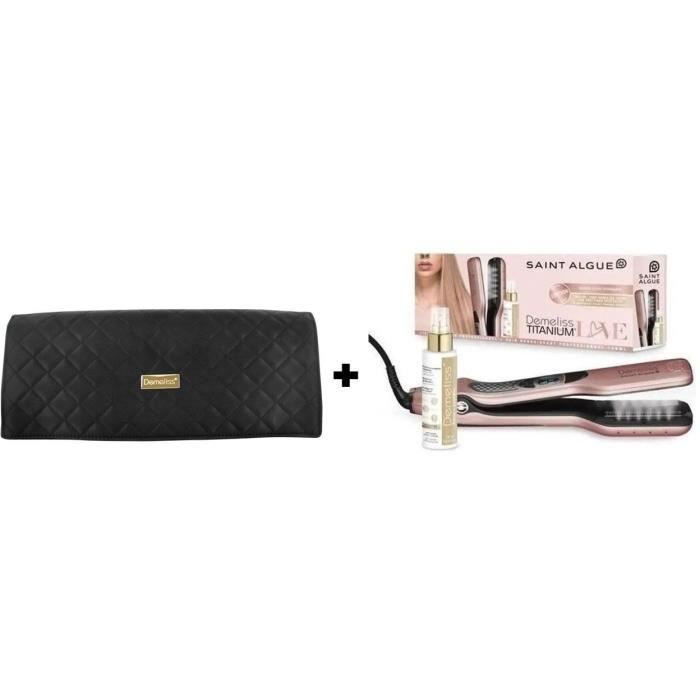 SAINT ALGUE Coffret Lisseur vapeur Demeliss TITANIUM Love Edition + Tapis trousse thermoresistant