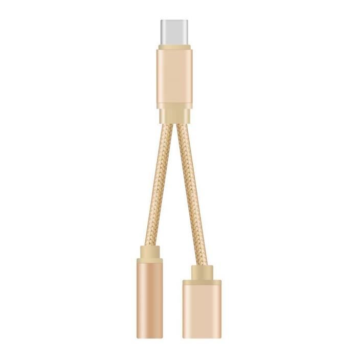 Adaptateur USB-C Vers Jack 3.5mm - Petit Et Pratique Pour écouteurs, Casques Et Haut-parleurs