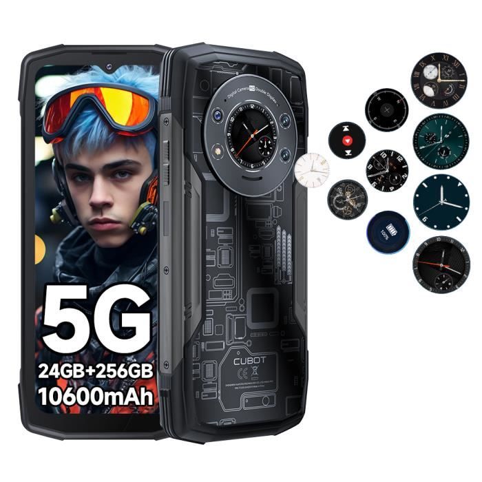 CUBOT Kingkong Star Smartphone Robuste 12Go+256Go 10600mAh(33W)Android 13, 6.8\