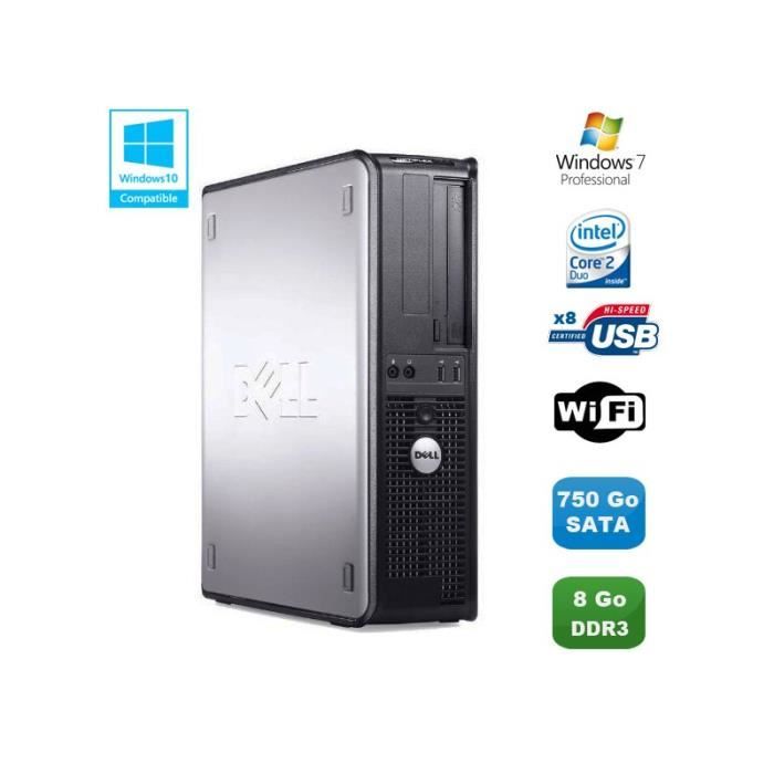 Acheter PC DELL Optiplex 380 DT Core 2 Duo E7500 292Ghz 8Go DDR3 750Go Win 7 Pro Reconditionné - 225,00 € PC DELL Optiplex 380 DT Core 2 Duo E7500 292Ghz 8Go DDR3 750Go Win 7 Pro Reconditionné - Dell reconditionné disponible sur Cdiscount Seconde Vie