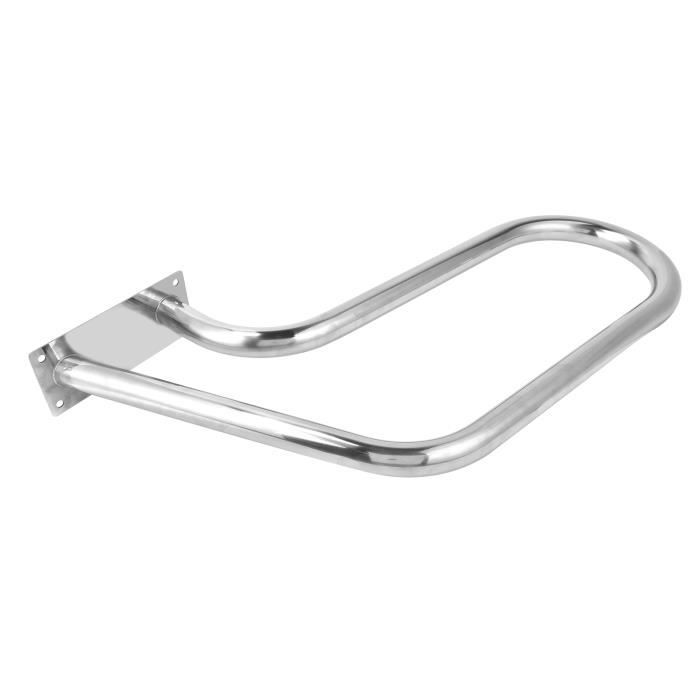 Rampe De Piscine Inox 304 - 54x36 Cm, Capacité 113 Kg, Main Courante Argentée