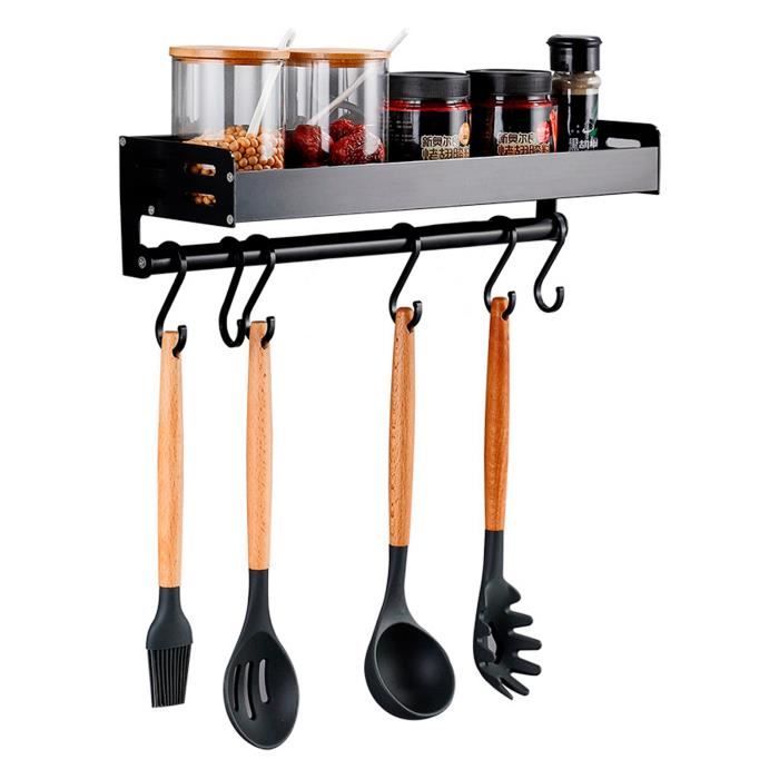 Support Mural Organisateur En Acier Inox - 25 Cm, Pour épices, Shampoing, Cuisine, Salle De Bain - 5