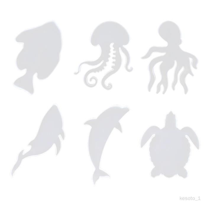 Moules En Silicone Thème Marin - Lot De 4 (coquillage, étoile De Mer, Queue De Sirène, Poisson) Pour Chocolat, Savon, Décoration