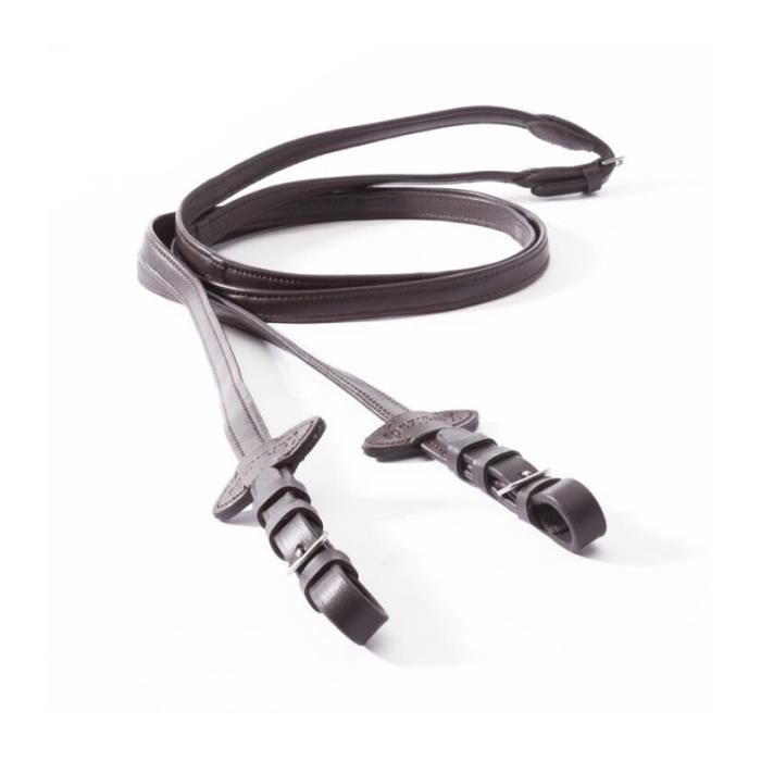 Rênes Cuir et Grip 5/8 avec 7 taquets et sans arrêtoirs - Childeric Sellier Rênes Cuir et Grip 5/8 avec 7 taquets et sans arrêtoirs - Childeric Sellier