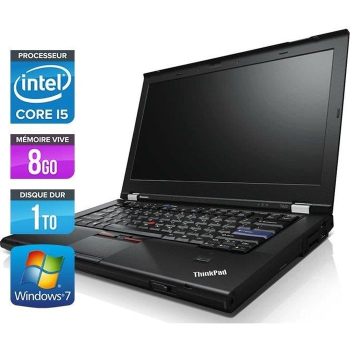 Vente PC Portable Lenovo ThinkPad T420 -Core i5 -8Go -1To -Webcam pas cher Vente PC Portable Lenovo ThinkPad T420 -Core i5 -8Go -1To -Webcam pas cher
