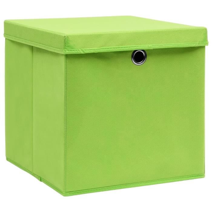 Boîtes de rangement - MOTHINESSTO - LY1576 - 10pcs - Tissu intissé - 32x32x32cm - Vert